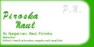 piroska maul business card